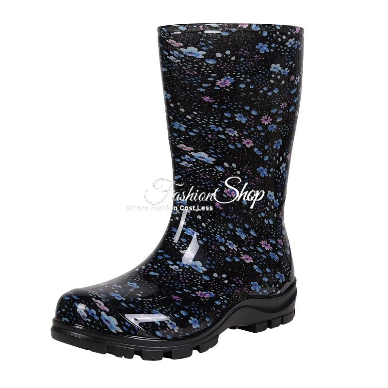 Women’s Rubber Boots Platform Floret Violet