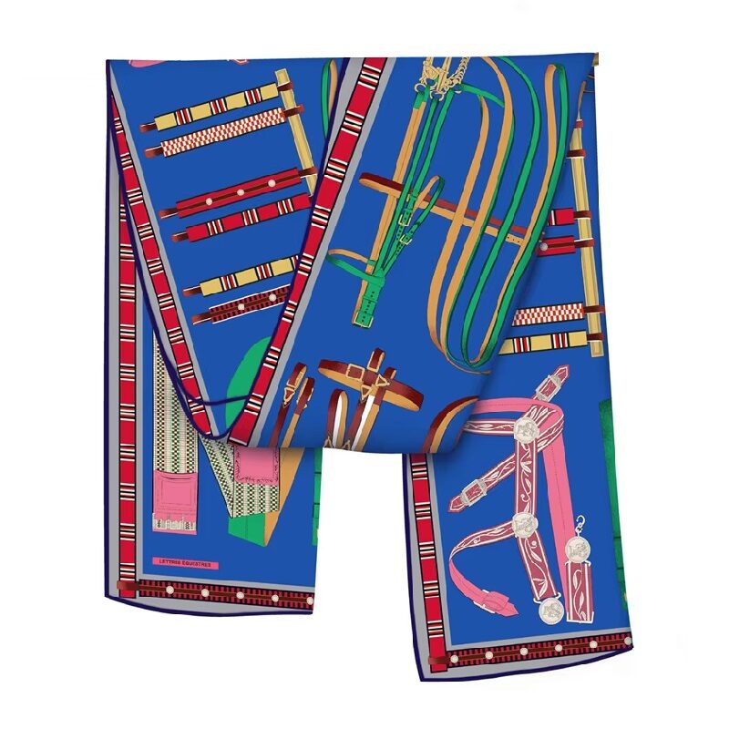 Maison Lune Long Scarf Kelly Silk