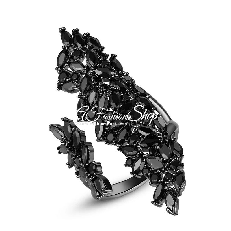 Disconnected Ring Jet Black Halloween